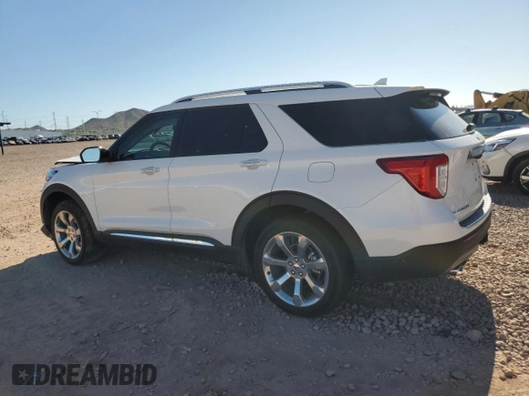 2020 Ford Explorer Platinum z VIN 1FM5K8HC0LGB54177, wystawiony jako Copart lot #62171445 z przebiegiem 37 567 mil mil oraz Szkoda całkowita • Salvage title. Historia ofert i sprzedaży dostępna na DreamBid. Obrazek 2.