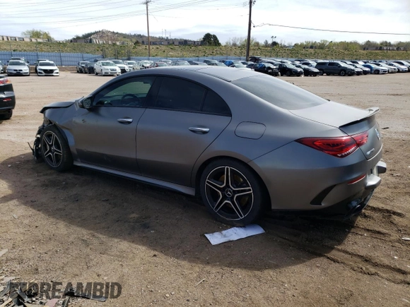 2020 Mercedes-Benz CLA with VIN W1K5J5BB9LN099140, listed as a Copart auction lot 51550614 with 58,048 mi miles. Bid and sale history available at carsss.com. Image 2.