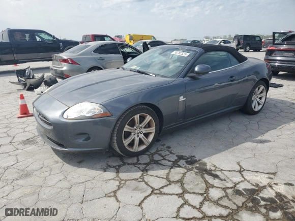 2007 Jaguar XK with VIN SAJWA44B875B18955, listed as a Copart auction lot 53782525 with 0 mi miles and Salvage Title. Bid and sale history available at carsss.com. Image 1.