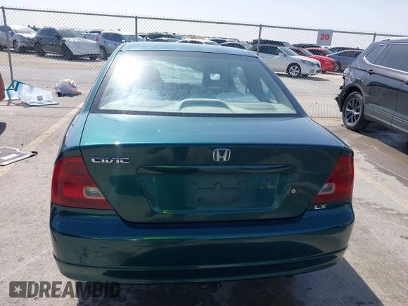 2001 Honda Civic LX with VIN 1HGEM21551L111533, listed as a IAAI auction lot 41801139 with 253,497 mi miles. Bid and sale history available at carsss.com. Image 16.
