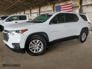 2018 Chevrolet Traverse LS with VIN 1GNERFKW0JJ257274, listed as a Copart auction lot 53170505 with 113,348 mi miles and Clean Title. Bid and sale history available at carsss.com. Image 1.