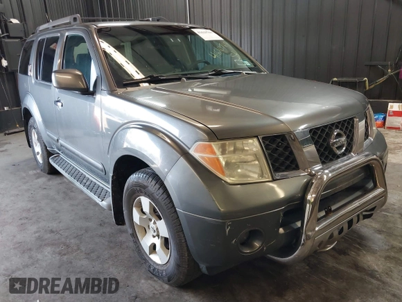 2005 Nissan Pathfinder SE with VIN 5N1AR18U95C730255, listed as a IAAI auction lot 41610769 with 154,252 mi miles. Bid and sale history available at carsss.com. Image 1.