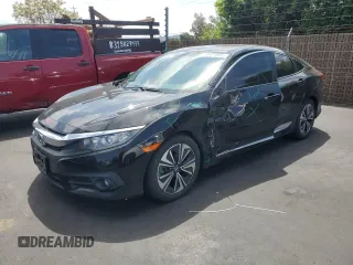 2018 Honda Civic EX-L with VIN 19XFC1F76JE201373, listed as a Copart auction lot 53471035 with 63,279 mi miles and Salvage Title. Bid and sale history available at DreamBid. Image 1.