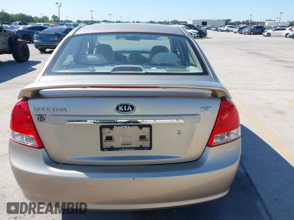 2008 Kia Spectra SX with VIN KNAFE121485492955, listed as a IAAI auction lot 41995775 with 61,717 mi miles. Bid and sale history available at carsss.com. Image 16.