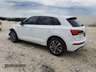 2021 Audi Q5 with VIN WA1AABFYXM2050645, listed as a Copart auction lot 53162383 with 23,012 mi miles and . Bid and sale history available at DreamBid. Image 2.