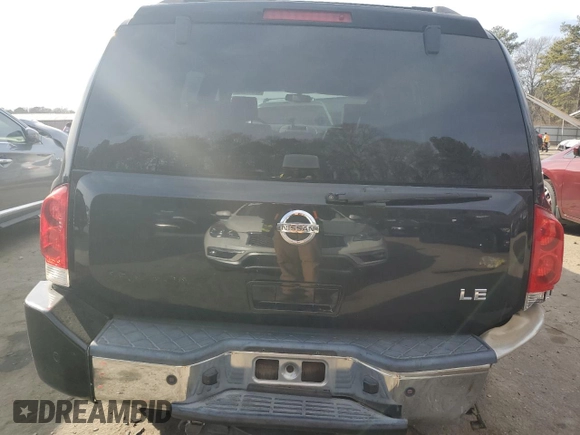 2006 Nissan Armada LE z VIN 5N1AA08A86N734102, wystawiony jako Copart lot #42944385 z przebiegiem 241 609 mil mil oraz Szkoda całkowita • Salvage title. Historia ofert i sprzedaży dostępna na DreamBid. Obrazek 6.