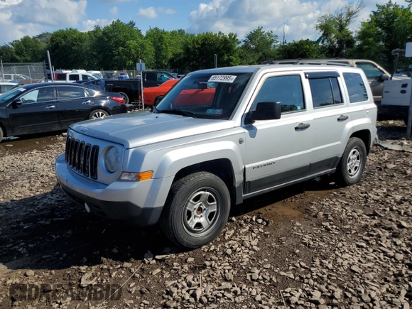 2014 Jeep Patriot Sport with VIN 1C4NJPBA7ED626856, listed as a Copart auction lot 65172995 with 95,230 mi miles and Clean title. Bid and sale history available at DreamBid. Image 1.