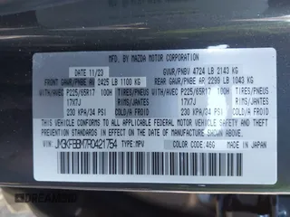2024 Mazda CX-5 S Select with VIN JM3KFBBM7R0421754, listed as a IAAI auction lot 41421026 with 7,964 mi miles and . Bid and sale history available at DreamBid. Image 9.