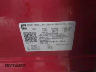 2023 Chevrolet Blazer RS z VIN 3GNKBKRS4PS213093, wystawiony jako IAAI lot #41111731 z przebiegiem 16 435 mil mil oraz . Historia ofert i sprzedaży dostępna na DreamBid. Obrazek 9.