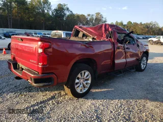 2020 Chevrolet Silverado 1500 Custom with VIN 1GCRWBEF0LZ132559, listed as a Copart auction lot 75050384 with 114,446 mi miles and Salvage Title. Bid and sale history available at carsss.com. Image 3.