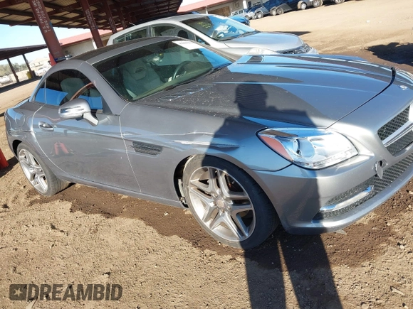 2013 Mercedes-Benz SLK-Class SLK 250 with VIN WDDPK4HA9DF058128, listed as a IAAI auction lot 41809272 with 76,860 mi miles. Bid and sale history available at carsss.com. Image 6.