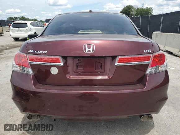 2011 Honda Accord EX-L with VIN 1HGCP3F86BA013180, listed as a Copart auction lot 64095235 with 124,742 mi miles and Salvage title. Bid and sale history available at DreamBid. Image 6.