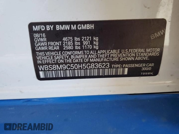 2017 BMW M3 with VIN WBS8M9C50H5G83623, listed as a Copart auction lot 51308394 with 77,319 mi miles. Bid and sale history available at carsss.com. Image 12.