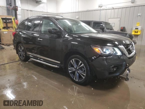2018 Nissan Pathfinder SL z VIN 5N1DR2MM1JC626412, wystawiony jako Copart lot #88557915 z przebiegiem 62 818 mil mil oraz Szkoda całkowita • Salvage title. Historia ofert i sprzedaży dostępna na DreamBid. Obrazek 4.