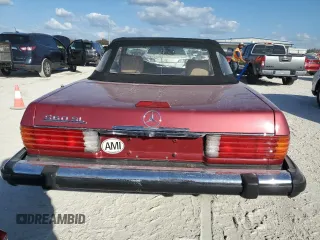 1989 Mercedes-Benz 560 SL with VIN WDBBA48D0KA098849, listed as a Copart auction lot 76013404 with 48,814 mi miles and Salvage Title. Bid and sale history available at carsss.com. Image 6.