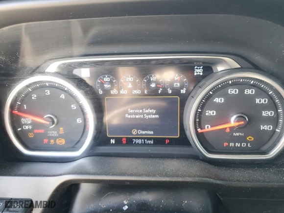2019 Chevrolet Silverado 1500 LTZ with VIN 3GCUYGEL5KG262794, listed as a Copart auction lot 48676305 with 79,811 mi miles and Salvage Title. Bid and sale history available at carsss.com. Image 9.