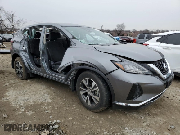 2022 Nissan Murano S with VIN 5N1AZ2AJ9NC123679, listed as a Copart auction lot 44778535 with 34,321 mi miles and Salvage Title. Bid and sale history available at DreamBid. Image 4.