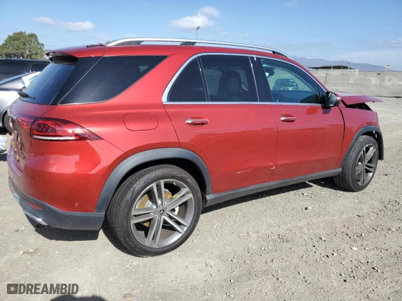 2022 Mercedes-Benz GLE with VIN 4JGFB4JBXNA761840, listed as a Copart auction lot 44539515 with 53,776 mi miles and Salvage Title. Bid and sale history available at carsss.com. Image 3.
