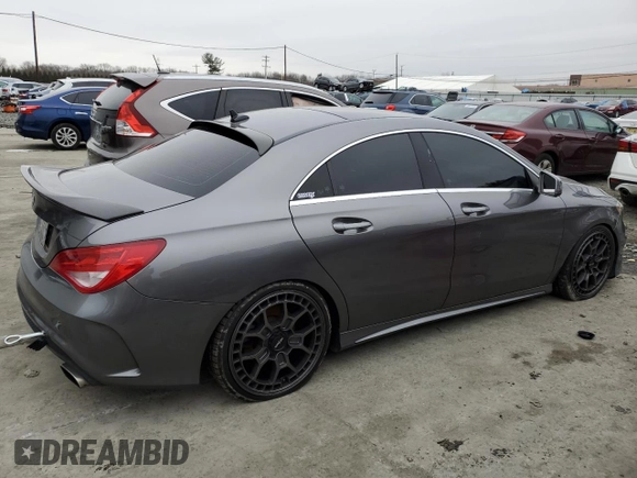 2016 Mercedes-Benz CLA 250 with VIN WDDSJ4GB9GN349133, listed as a Copart auction lot 38463464 with 85,074 mi miles and . Bid and sale history available at DreamBid. Image 3.