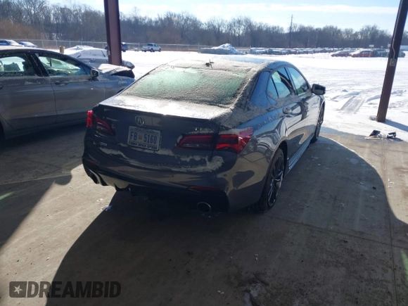 2019 Acura TLX w/A-Spec Pkg with VIN 19UUB1F64KA001793, listed as a IAAI auction lot 40930411 with 1 mi miles. Bid and sale history available at carsss.com. Image 4.