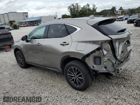 2024 Lexus NX 250 with VIN 2T2ADCAZ0RC012445, listed as a Copart auction lot 88843845 with 9,444 mi miles and Salvage title. Bid and sale history available at DreamBid. Image 2.