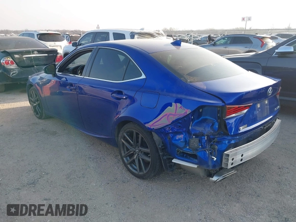 2020 Lexus IS 300 F Sport with VIN JTHGA1D28L5102200, listed as a IAAI auction lot 41780938 with 50,778 mi miles and . Bid and sale history available at DreamBid. Image 3.