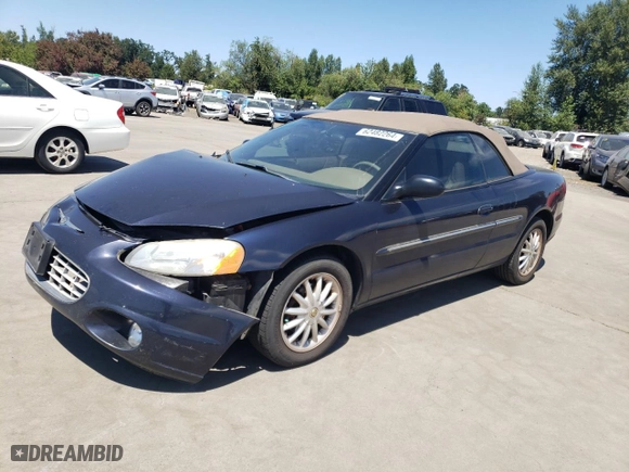 2002 Chrysler Sebring LXi with VIN 1C3EL55R52N318465, listed as a Copart auction lot 62482264 with 109,045 mi miles and Salvage Title. Bid and sale history available at carsss.com. Image 1.