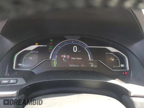 2018 Honda Clarity Plug-In Hybrid Touring with VIN JHMZC5F35JC023883, listed as a Copart auction lot 69039654 with 83,362 mi miles and Salvage Title. Bid and sale history available at carsss.com. Image 9.