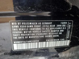 2010 Volkswagen GTI with VIN WVWHV7AJ7AW248460, listed as a Copart auction lot 42579045 with 171,171 mi miles and Salvage Title. Bid and sale history available at carsss.com. Image 12.