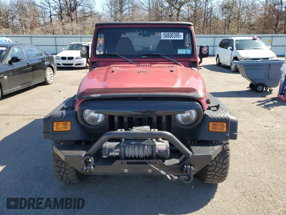 1998 Jeep Wrangler SE with VIN 1J4FY29P3WP795330, listed as a Copart auction lot 50800395 with 93,645 mi miles and Salvage Title. Bid and sale history available at carsss.com. Image 5.
