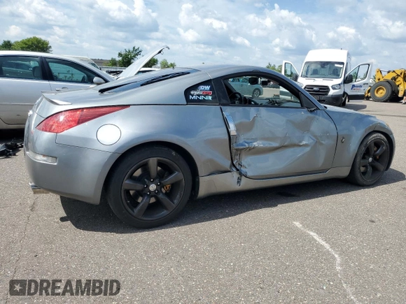 2005 Nissan 350Z with VIN JN1AZ34D65M610383, listed as a Copart auction lot 63184204 with 66,806 mi miles and Salvage Title. Bid and sale history available at DreamBid. Image 3.