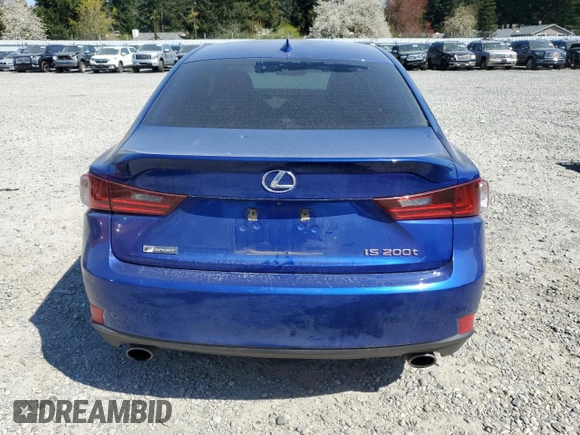 2016 Lexus IS 200t with VIN JTHBA1D22G5013724, listed as a Copart auction lot 52256665 with 104,892 mi miles and Salvage title. Bid and sale history available at DreamBid. Image 6.