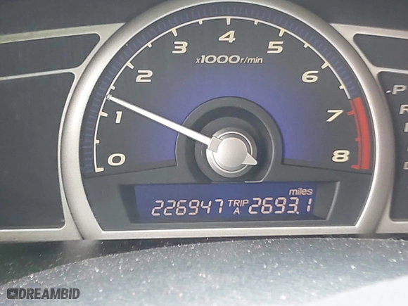2010 Honda Civic Sdn EX with VIN 2HGFA1F80AH533202, listed as a IAAI auction lot 41768905 with 226,947 mi miles. Bid and sale history available at carsss.com. Image 7.