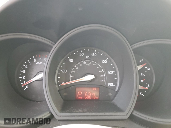 2017 Kia Rio LX with VIN KNADM4A30H6115337, listed as a Copart auction lot 88678035 with 58,013 mi miles and Salvage Title. Bid and sale history available at carsss.com. Image 9.