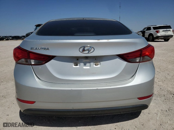 2016 Hyundai Elantra SE with VIN 5NPDH4AE3GH753434, listed as a Copart auction lot 52966295 with 0 mi miles and Salvage Title. Bid and sale history available at carsss.com. Image 6.