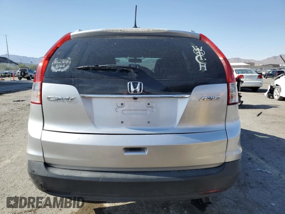 2012 Honda CR-V EX-L with VIN 2HKRM4H7XCH615277, listed as a Copart auction lot 57684505 with 106,741 mi miles and Salvage title. Bid and sale history available at DreamBid. Image 6.
