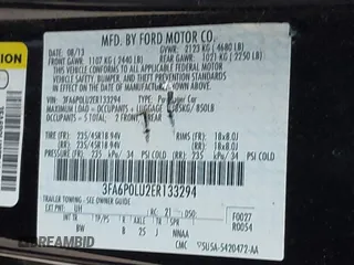 2014 Ford Fusion SE Hybrid with VIN 3FA6P0LU2ER133294, listed as a IAAI auction lot 41696064 with 150,537 mi miles. Bid and sale history available at carsss.com. Image 9.