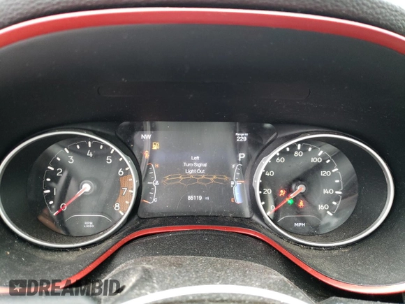2019 Jeep Compass Trailhawk with VIN 3C4NJDDB2KT597762, listed as a Copart auction lot 53134575 with 85,119 mi miles and Salvage Title. Bid and sale history available at carsss.com. Image 9.