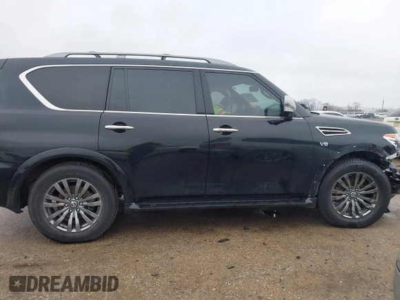 2019 Nissan Armada Platinum with VIN JN8AY2NEXK9756080, listed as a IAAI auction lot 41565485 with 58,521 mi miles. Bid and sale history available at carsss.com. Image 14.