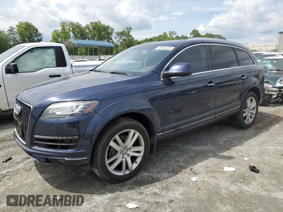 2015 Audi Q7 Premium Plus with VIN WA1LMAFEXFD017734, listed as a Copart auction lot 56646235 with 126,857 mi miles and Salvage title. Bid and sale history available at DreamBid. Image 1.