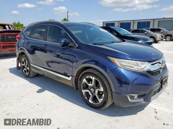 2018 Honda CR-V Touring with VIN 7FARW1H91JE026094, listed as a Copart auction lot 59942445 with 150,329 mi miles and Salvage title. Bid and sale history available at DreamBid. Image 4.
