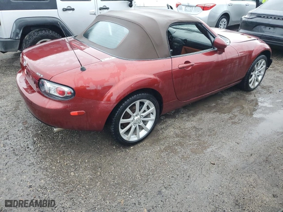 2007 Mazda MX-5 Miata Sport with VIN JM1NC25F870128289, listed as a Copart auction lot 74999014 with 42,875 mi miles and Non Repairable. Bid and sale history available at carsss.com. Image 3.