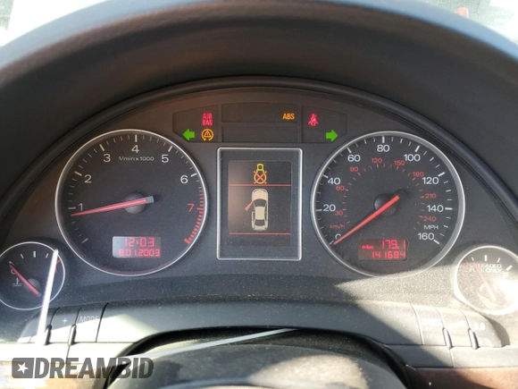 2004 Audi A4 3.0L с VIN WAULT68E24A208160, выставлен на аукционе Copart как лот 44652545 с пробегом 141 684 миль миль и Чистый • Clean title. История ставок и продаж доступна на DreamBid. Изображение 9.