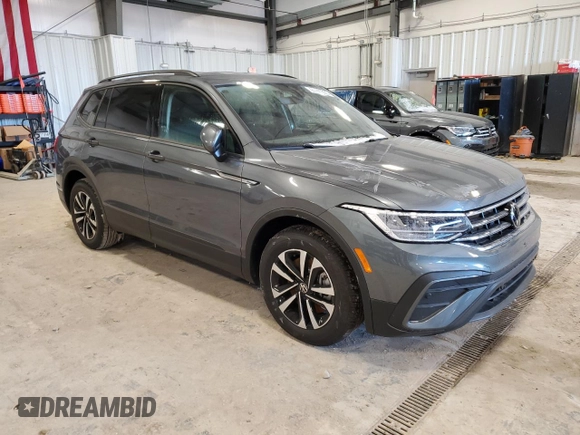 2024 Volkswagen Tiguan S with VIN 3VVRB7AX9RM198790, listed as a Copart auction lot 44741355 with 0 mi miles and Salvage Title. Bid and sale history available at carsss.com. Image 4.