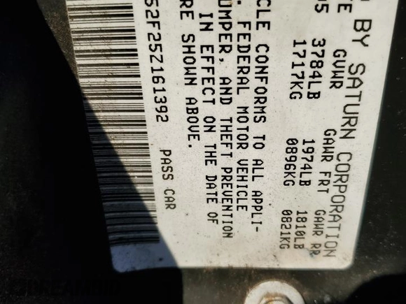 2005 Saturn ION ION 3 z VIN 1G8AL52F25Z161392, wystawiony jako Copart lot #82111524 z przebiegiem 160 671 mil mil oraz Szkody całkowita. Historia ofert i sprzedaży dostępna na DreamBid. Obrazek 13.