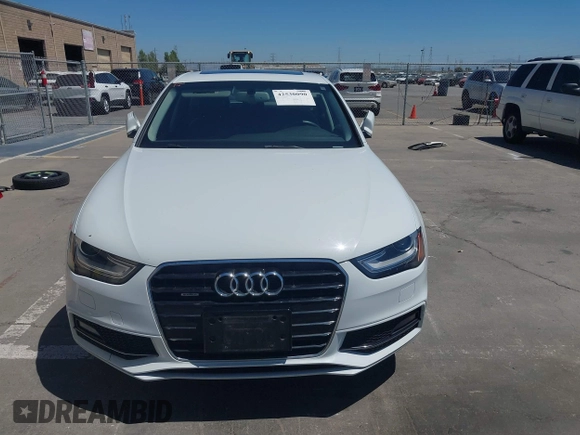 2014 Audi A4 Premium Plus with VIN WAUFFAFL6EN007719, listed as a IAAI auction lot 42530090 with 91,546 mi miles and . Bid and sale history available at DreamBid. Image 13.