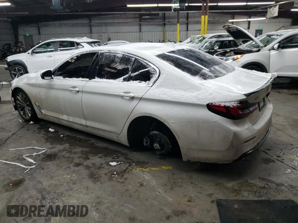 2021 BMW 5 Series 530i xDrive with VIN WBA13BJ01MWW97376, listed as a Copart auction lot 45951655 with Not Provided miles and Salvage Title. Bid and sale history available at carsss.com. Image 2.