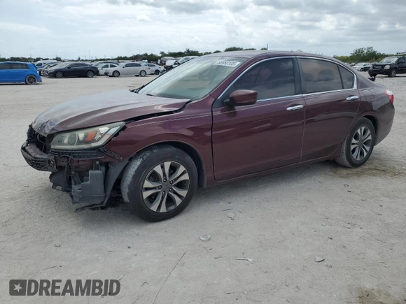 2015 Honda Accord Sedan LX with VIN 1HGCR2F36FA237211, listed as a Copart auction lot 53950105 with 89,639 mi miles and Salvage Title. Bid and sale history available at carsss.com. Image 1.