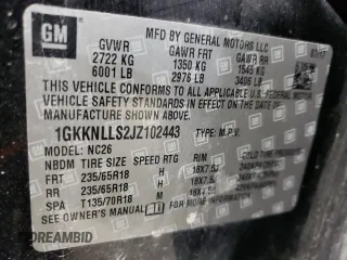 2018 GMC Acadia SLE with VIN 1GKKNLLS2JZ102443, listed as a Copart auction lot 85291404 with 116,090 mi miles and Salvage Title. Bid and sale history available at DreamBid. Image 14.