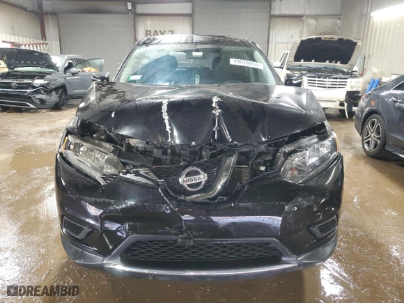 2015 Nissan Rogue S with VIN KNMAT2MT0FP542906, listed as a Copart auction lot 49078855 with 185,005 mi miles and Salvage Title. Bid and sale history available at carsss.com. Image 5.